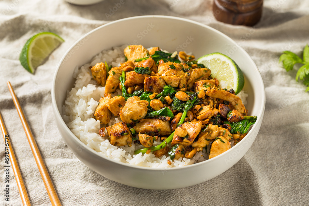Asian Ginger Peanut Chicken and Rice Asian Ginger Peanut Chicken and Rice