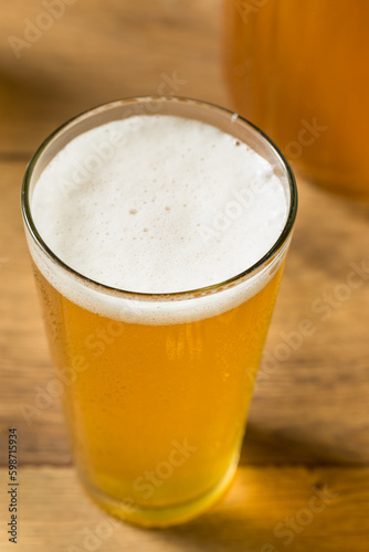 Cold Refreshing Lager Beer in a Pitcher