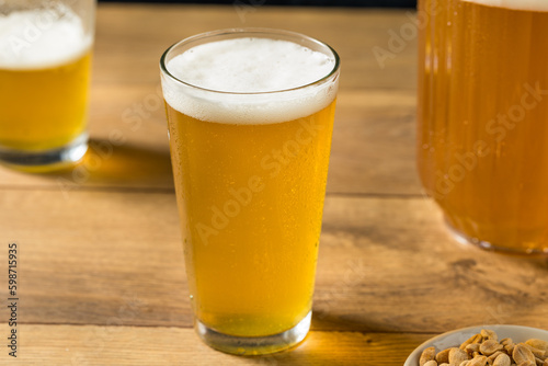 Cold Refreshing Lager Beer in a Pitcher