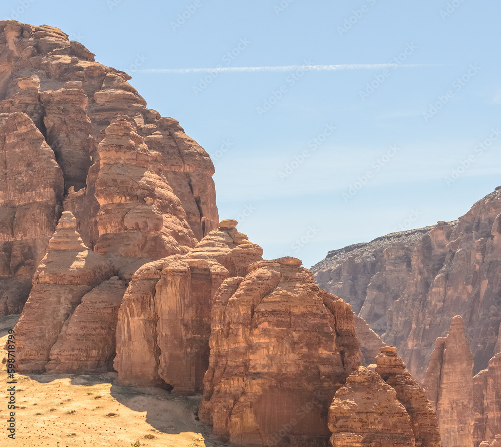 Alula mountains sand stone Saudi Arabia 