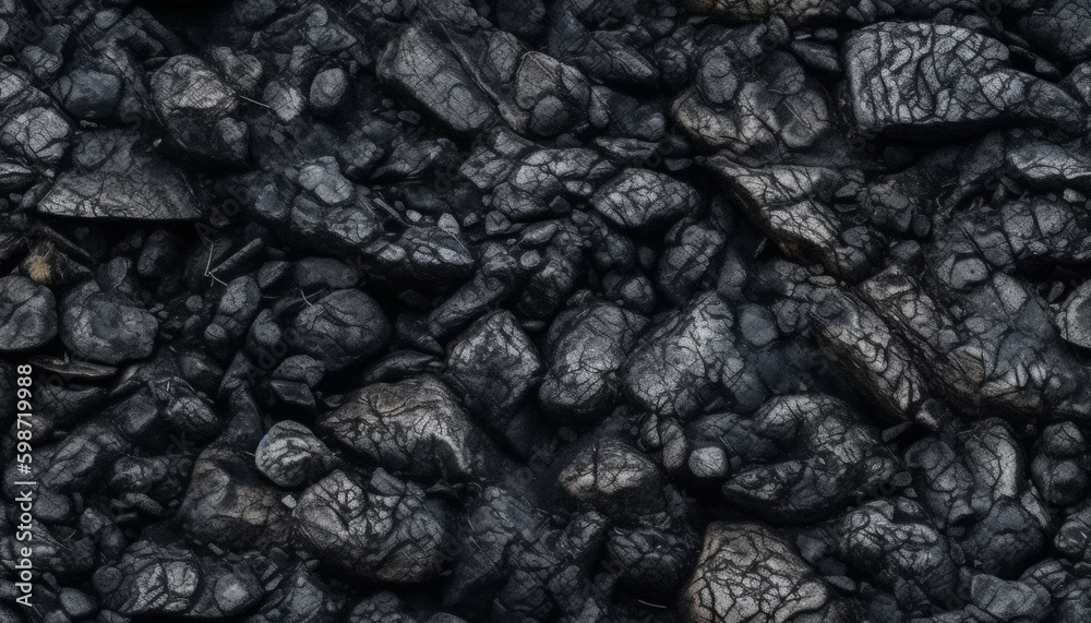 Seamless texture background of concrete, slate and stone in gray dark colors. Generative AI Seamless texture background of concrete, slate and stone in gray dark colors. Generative AI