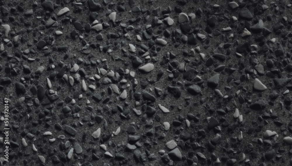 Seamless texture background of concrete, slate and stone in gray dark colors. Generative AI