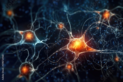 Bright Neurons: A Vibrant Illustration of Brain Activity