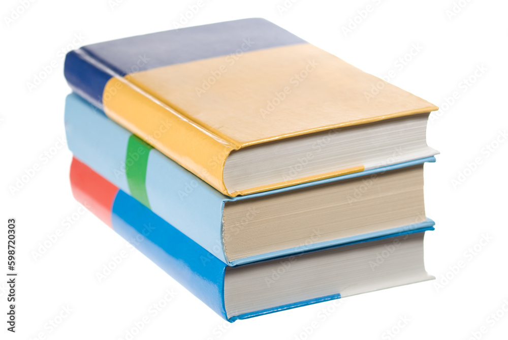 A stack of books isolated on white A stack of books isolated on white