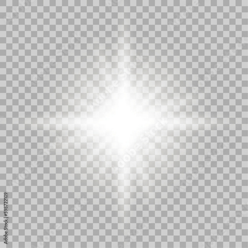 White sparks glitter special light effect. Vector illustration