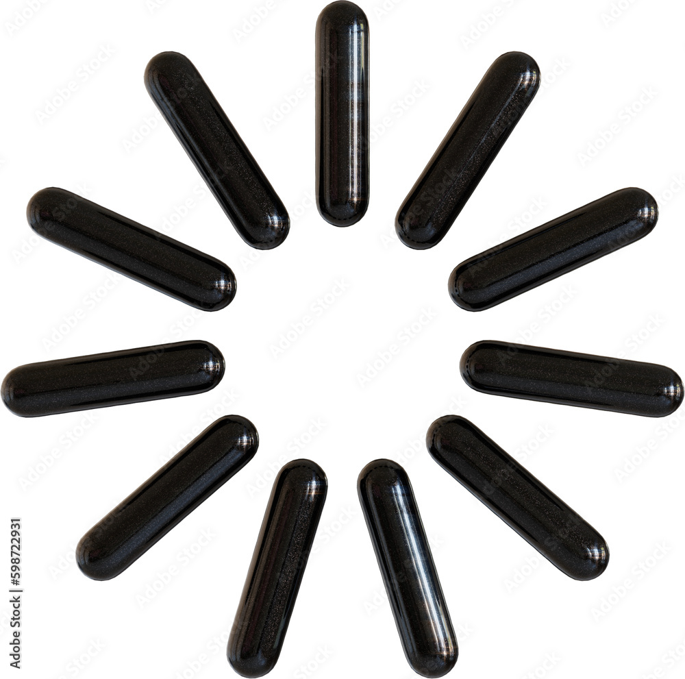 3d rendering. Abstract geometric shapes illustration. Modern minimal black glossy objects isolated on transparent background 3d rendering. Abstract geometric shapes illustration. Modern minimal black glossy objects isolated on transparent background