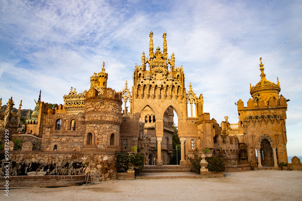  Colomares castle in Benalmadena, dedicated of Christopher Columbus - Spain