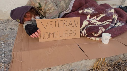 sleeping veteran homeless Generative AI