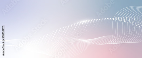 Abstract background with flowing particles. Digital future technology concept. vector illustration.	
