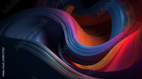 Colorful abstract background with a swirl of colors. Generative AI.