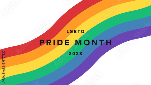 LGBTQ Pride Month. LGBT Rainbow Flag Background. Vector Illustration.