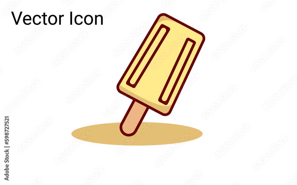 colorful ice cream of Popsicle stick icon, flat design colorful ice cream of Popsicle stick icon, flat design