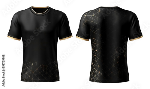 sport shirt with front back view,