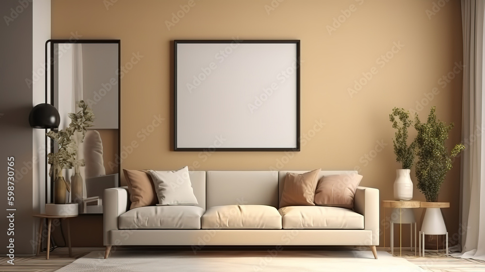 3d contemporary living room interior and modern furniture. Generative Ai 3d contemporary living room interior and modern furniture. Generative Ai