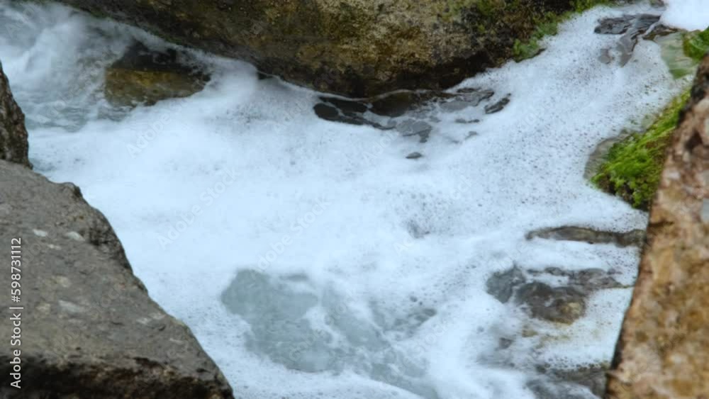 foamy sea waves Generative AI foamy sea waves Generative AI