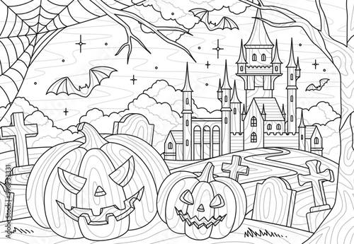 Halloween zen tangle