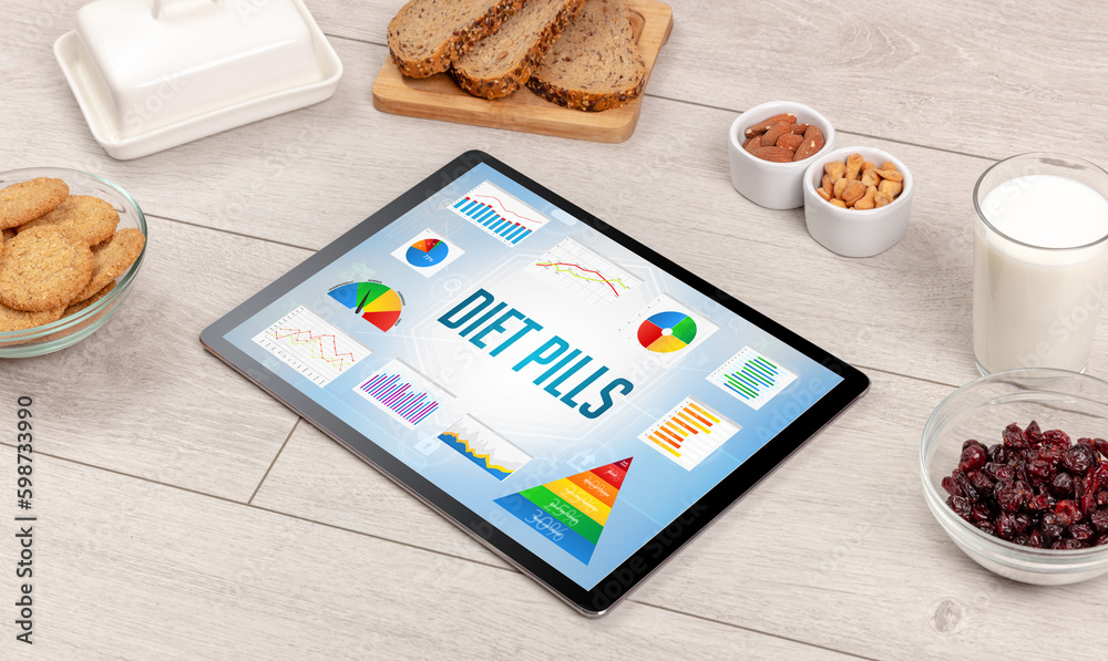 Organic food and tablet pc Organic food and tablet pc