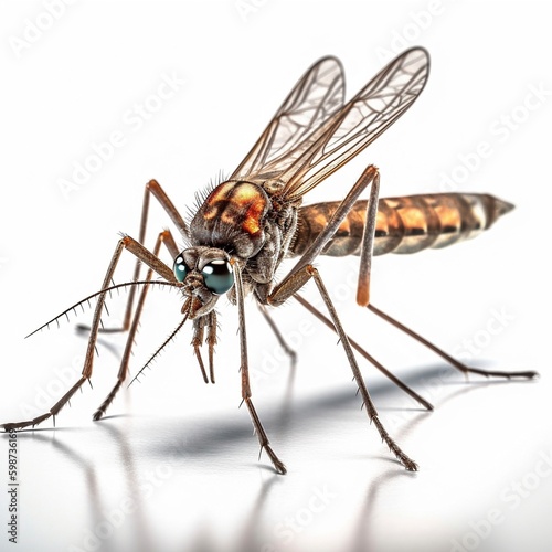 Mosquito isolated on white background (Generative AI) © HandmadePictures