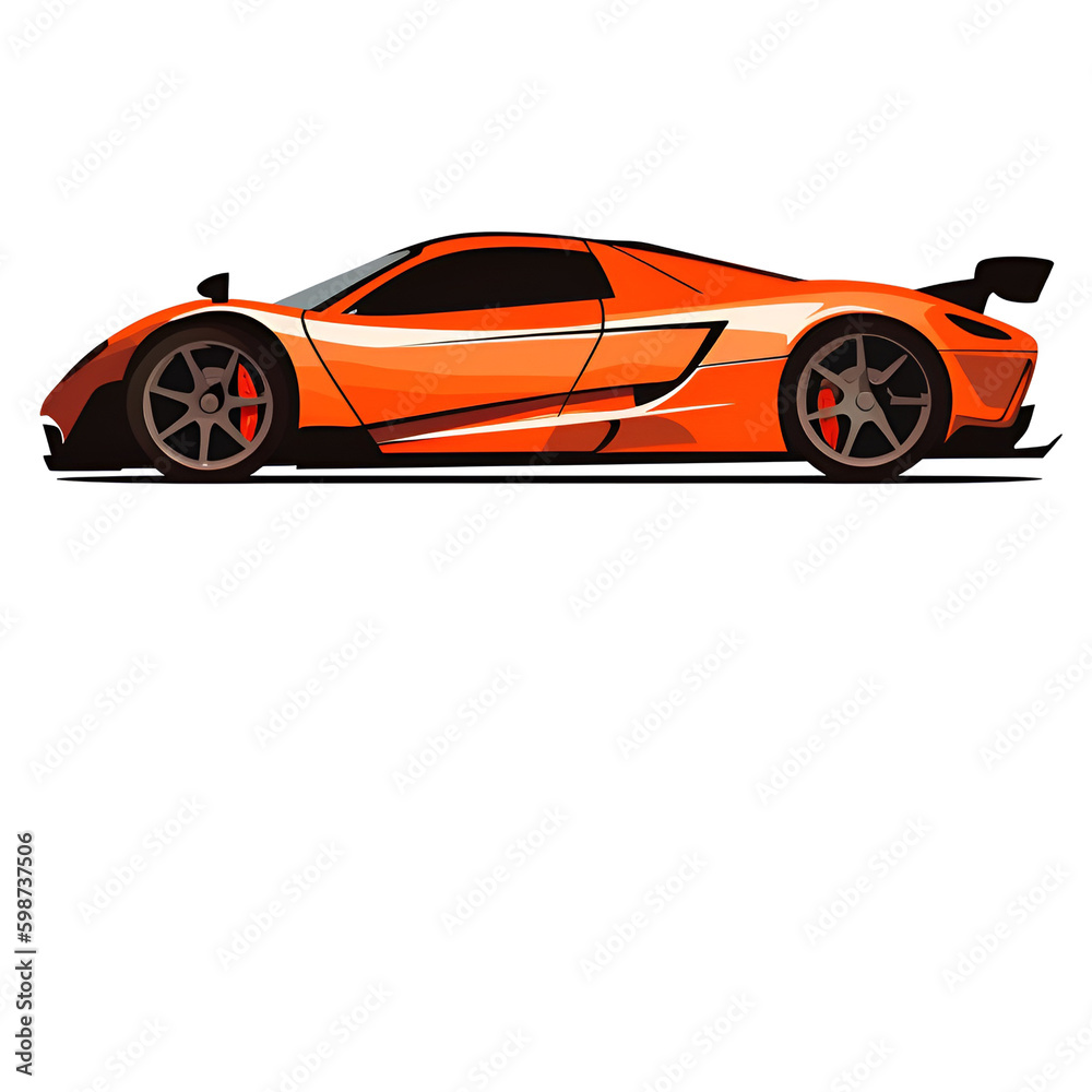 3d cartoon sports car PNG