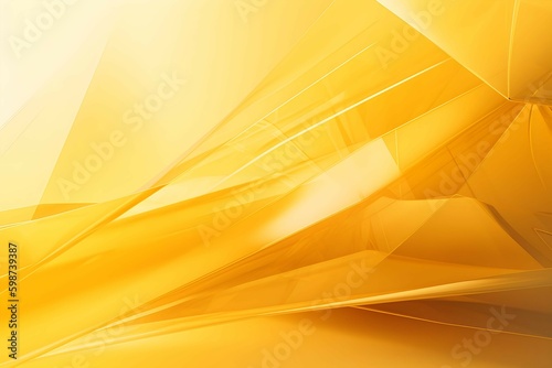 3D Render of yellow Abstract Ethereal Glass Shards Background