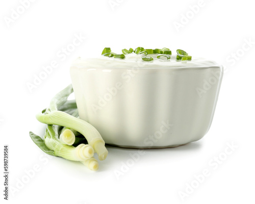 Creamy yogurt dip with chop...