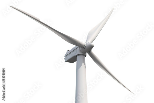 Obraz na płótnie wind turbine transparent background, generative artificial intelligence