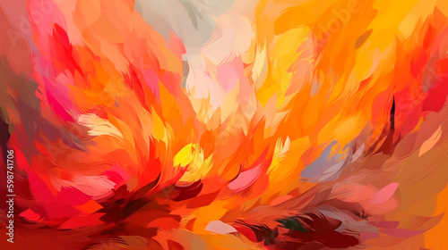 Background with an abstract brush painting. painting with brush strokes. paintbrush strokes. Generative AI