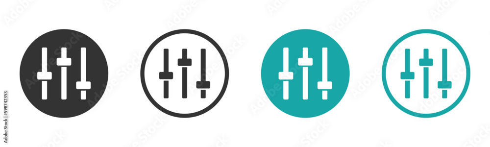 Sound volume level vector icons Sound volume level vector icons
