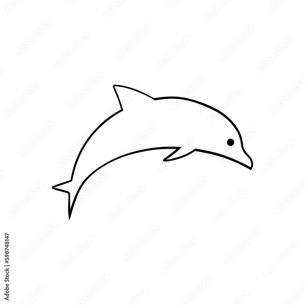 Fototapeta premium dolphin isolated on white background