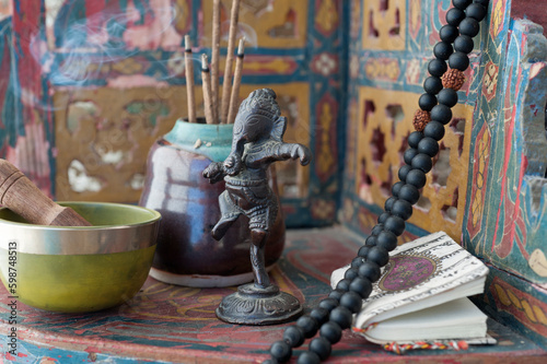 Photography Personal Yoga Shrine. Still Life Photography.