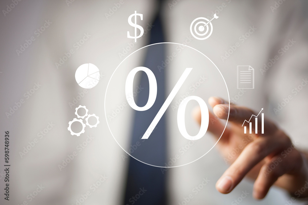 interest rates and dividends, Business people calculate and higher graphs and percentages investment interest rates and dividends, Business people calculate and higher graphs and percentages investment