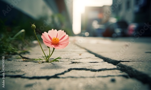 A Flower Growing From A Crack In The Ground, Red Roses, Chrysanthemum, Orchid, Amaryllis, Tulip, Peony, Calendula, Gerbera, Pink Lily, Lotus Flower, Carnation, Lily Flower, Zinnia, Gladiolus