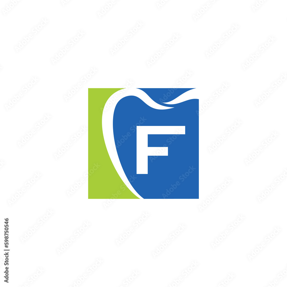 Tooth and Letter F Logo Design 005 Tooth and Letter F Logo Design 005