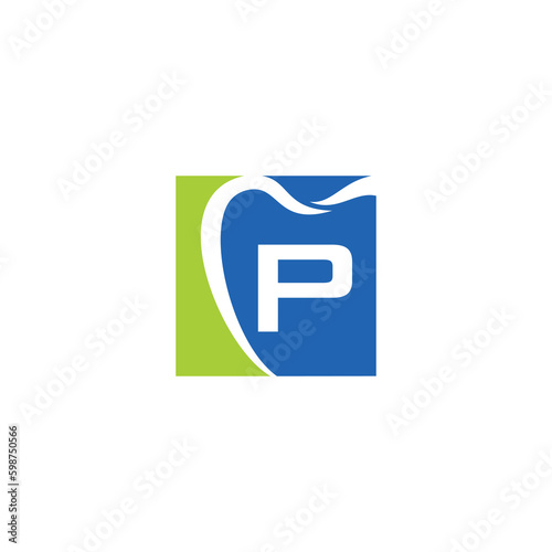 Tooth and Letter P Logo Design 005