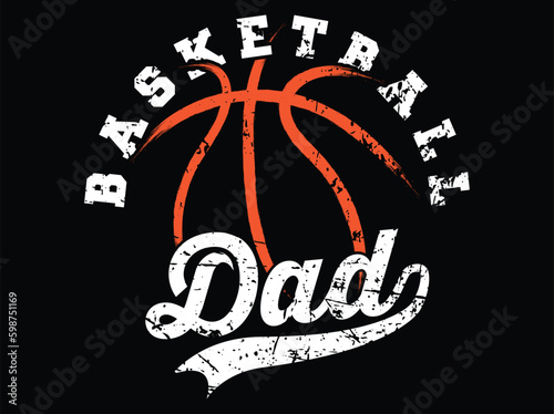 Basketball dad t-shirt design for basketball lovers in illustration, eps_10.	
