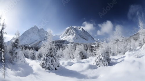 illustration slovakia winter mountain  ai generative