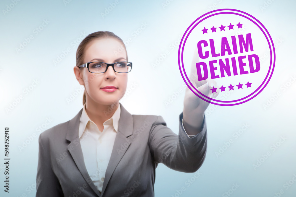 Concept of denying medical insurance claim Concept of denying medical insurance claim