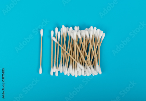 Cotton Swabs, Eco Natural Paper Ear Sticks, Biodegradable Hygiene Bud, Earwax Cleaner Swab, Ear Sticks © artemstepanov