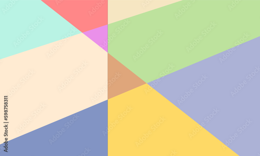 Abstract colorful geometric triangle shape background with pastel colors. Abstract background with colored triangles in pastel colors with modern art style