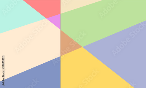 Abstract colorful geometric triangle shape background with pastel colors. Abstract background with colored triangles in pastel colors with modern art style