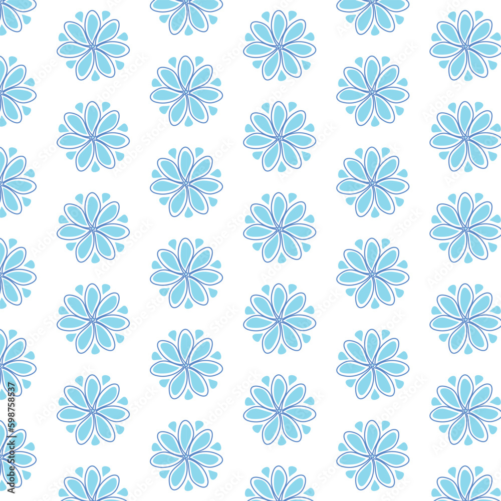 Floral pattern. Seamless pattern with blue delicate flowers on a white background. Floral pattern. Seamless pattern with blue delicate flowers on a white background.