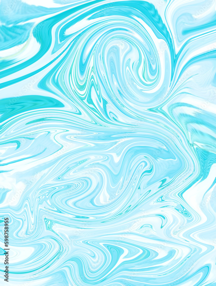 A Soft Blue Liquid marble background with a pattern of swirls and lines - Generative Ai A Soft Blue Liquid marble background with a pattern of swirls and lines - Generative Ai
