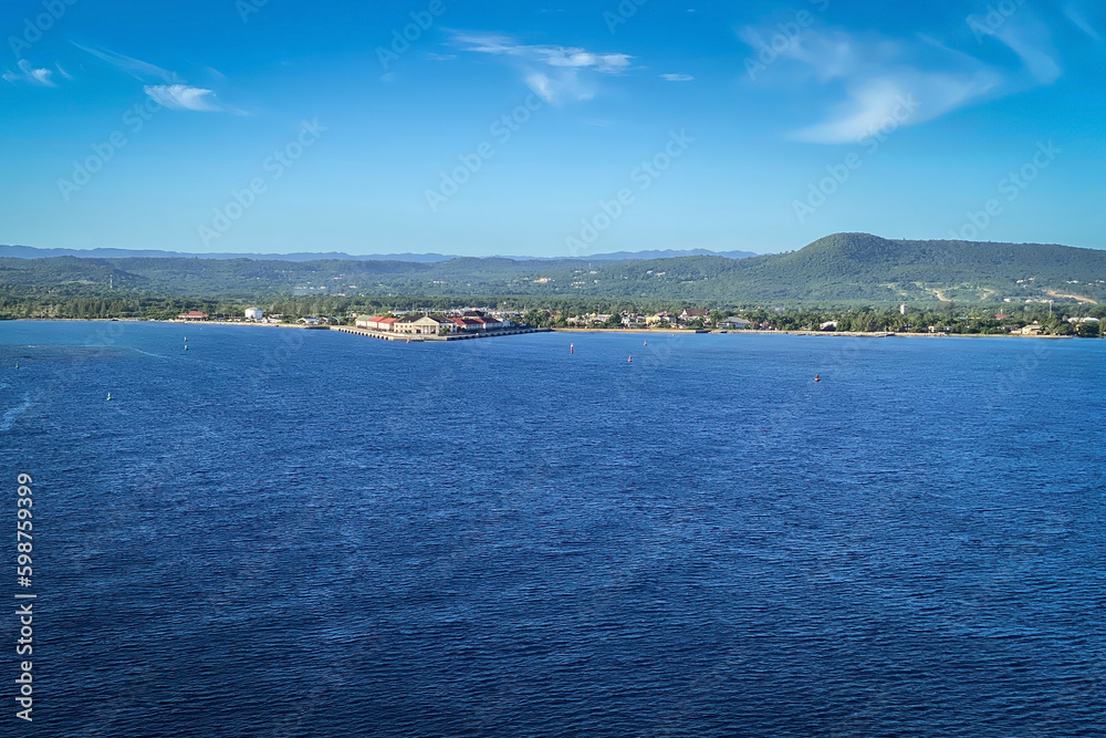Scenic view of Falmouth on the island of Jamaica.