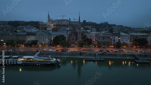 Budapest's Cityscape at Twilight: A Captivating Aerial Perspective, Hungary