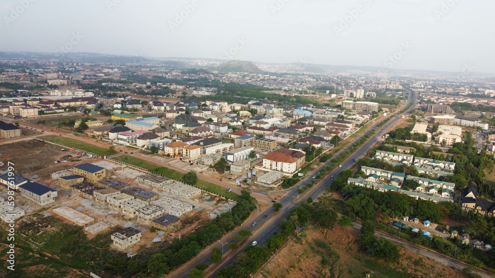 Aerial view of Abuja City Nigeria