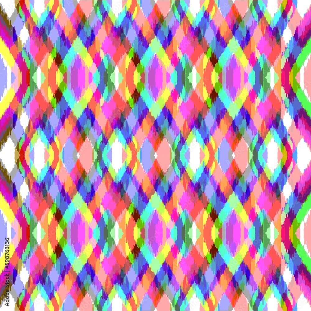 Abstract ethnic ikat chevron pattern background, card, carpet, wallpaper, clothing, wrapping, batik, fabric, illustration, embroidery style, background for decoration.