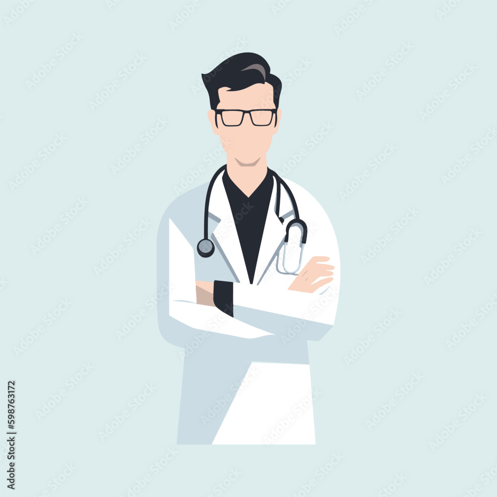 doctor with stethoscope vector illustration. flat doctor illustration. Hospital icon. doctor icon. doctor with stethoscope vector illustration. flat doctor illustration. Hospital icon. doctor icon.