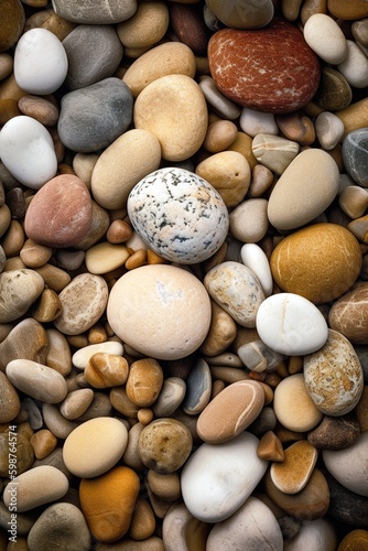 Natural rocks and stones textured background. Generative AI illustration