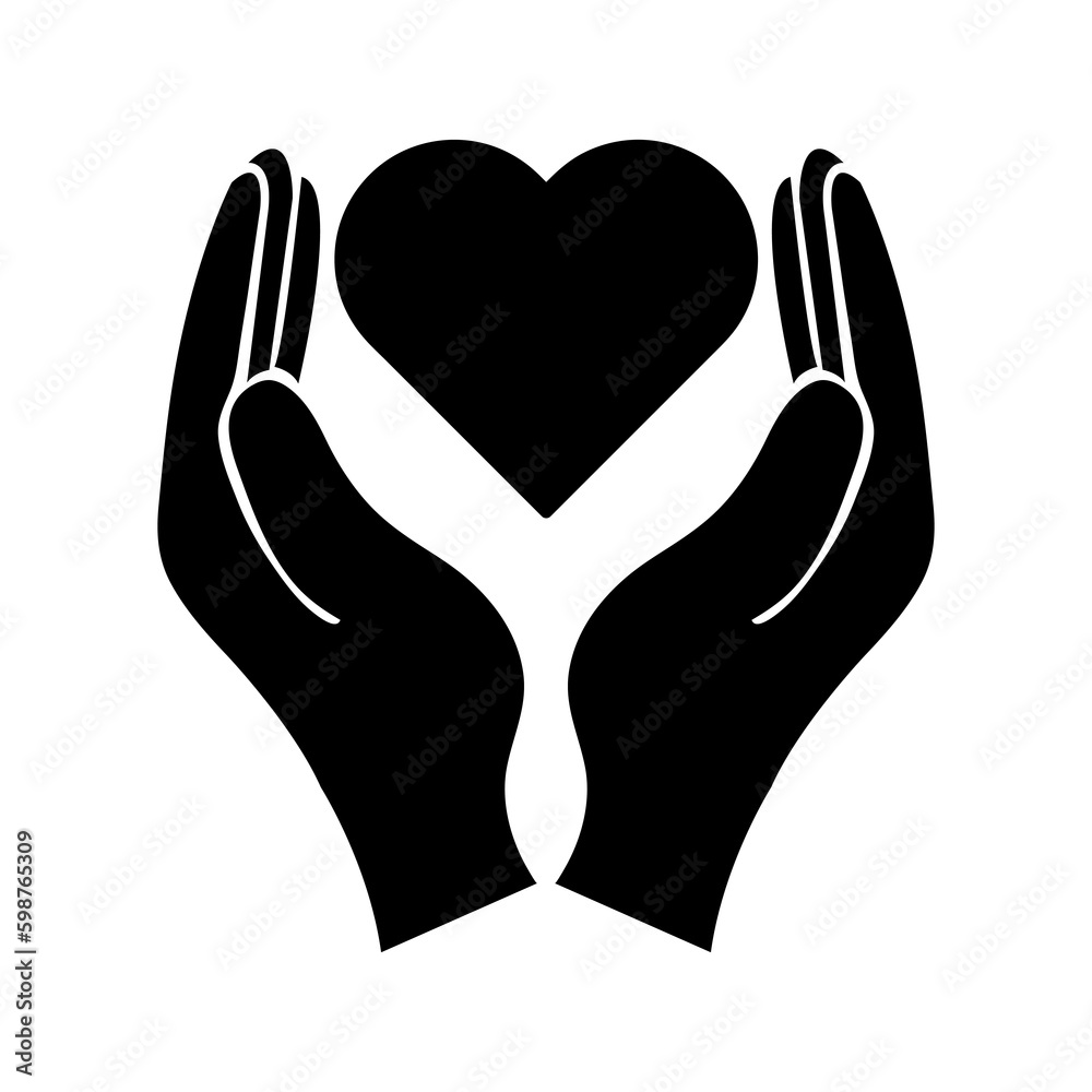 vector heart in the hands icon. vector illustration on white background..eps vector heart in the hands icon. vector illustration on white background..eps