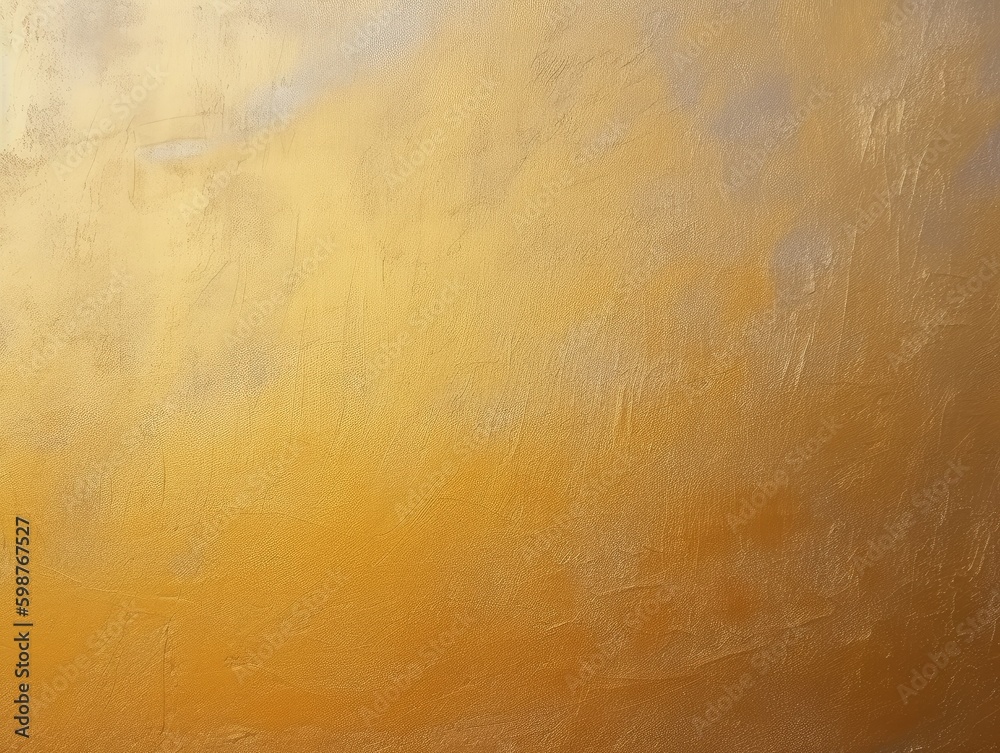 Golden Abstract Art on Blue Sky and Gray Background - AI Generated